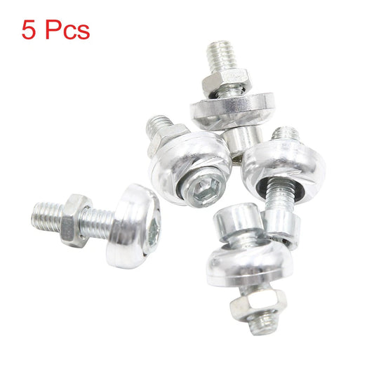 5pcs Aluminum Alloy License Plate Bolt Screw Nuts for Car Motorcycle