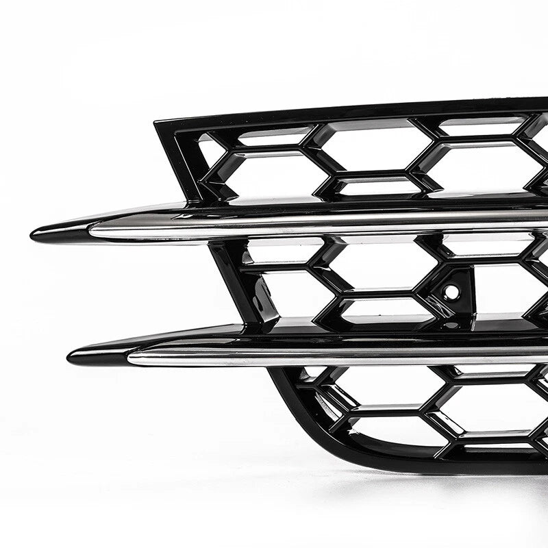 Honeycomb Style Mesh Fog Light Grille Cover for Audi A6 C7 Sedan (2012-2015)