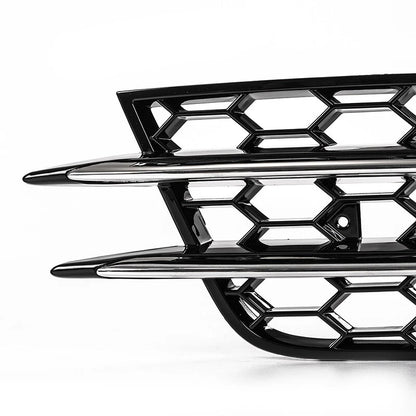 Honeycomb Style Mesh Fog Light Grille Cover for Audi A6 C7 Sedan (2012-2015)