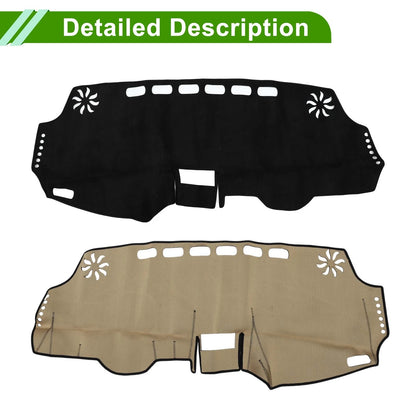 Dashboard Cover Mat for Toyota Wish 2010-2018 Sun Protector Black