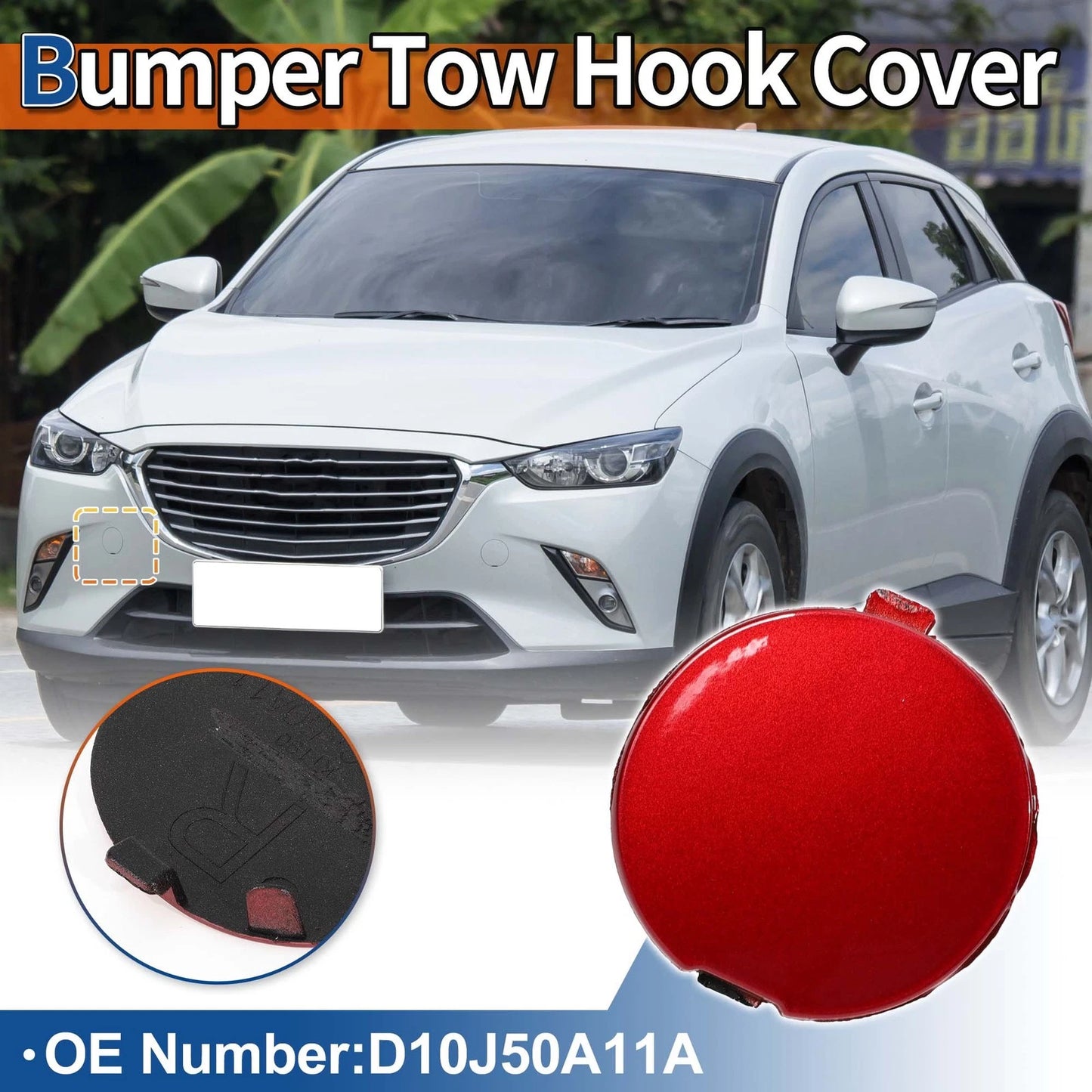 Tow Hook Cover for Mazda CX-3 (2016-2021) - KODO Red