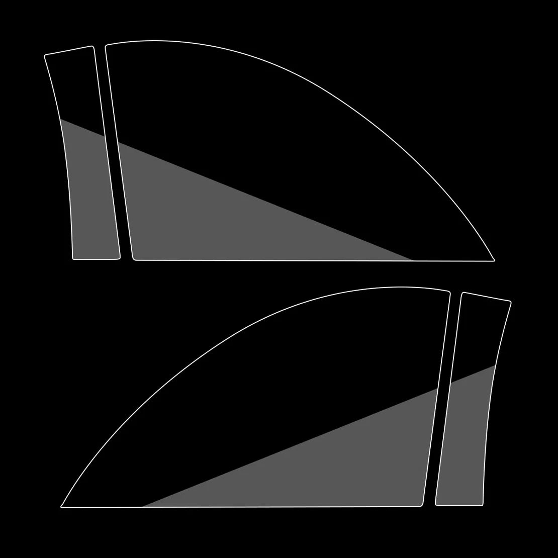 Clear Film Front Door Panel Protection for Tesla Model Y (2020-2023)