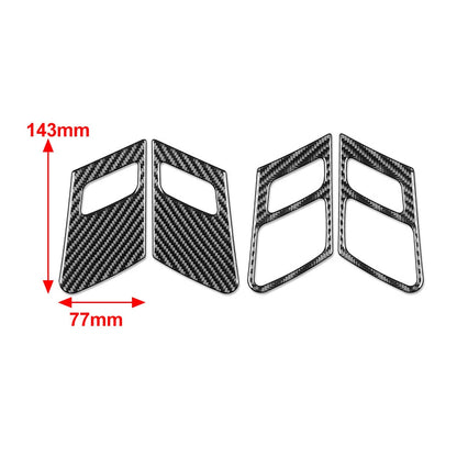 Carbon Fiber Black Interior Door Handle Frame Cover for Audi Q5 (2018-2021)
