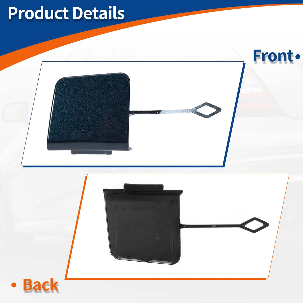 Rear Tow Hook Cover for BMW 2 Series F45 (2014-2021) - Midnight Blue