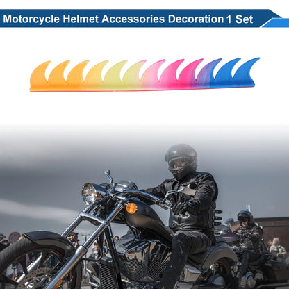 1 x Set Motorcycle Helmet Accessories Decoration Iridescent Plastic PU Glue