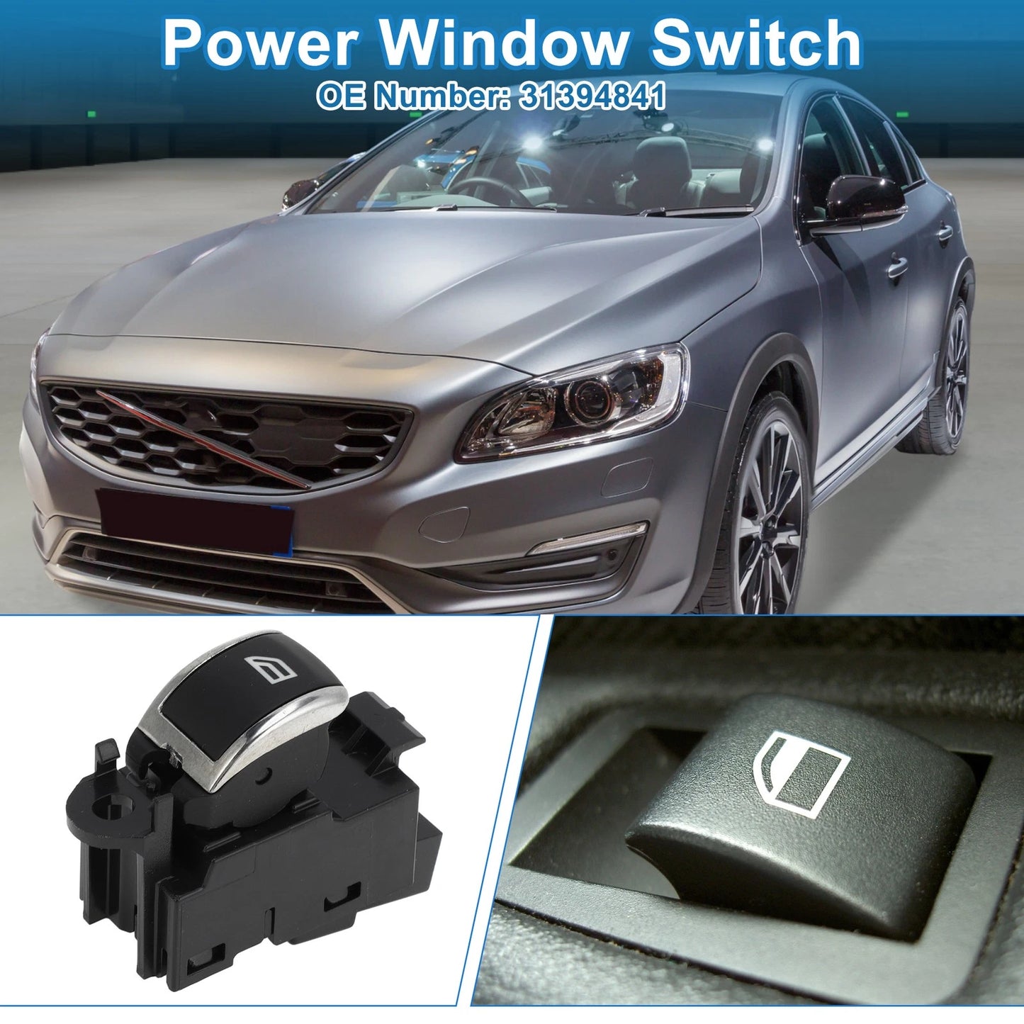 Rear Passenger Power Window Switch for Volvo S60 V60 XC60 (2011-2018)