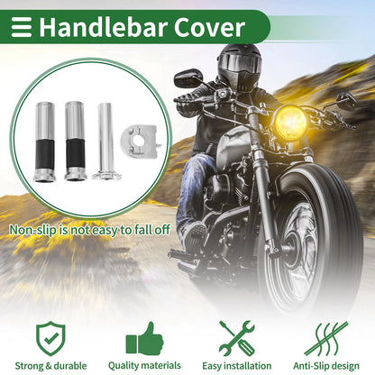 Motorcycle Hand Grips Cover Kit 2 x Vertical Stripe Pattern for Motorcycle