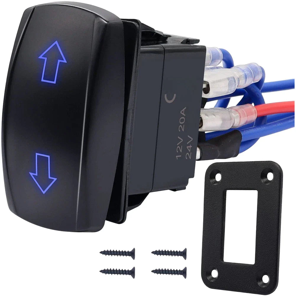 7pin Rocker Switch Panel for Boats/Cars/RVs - Waterproof Construction