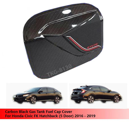 Gas Tank Cap Cover Carbon Black for Honda Civic Hatchback (2016-2019)