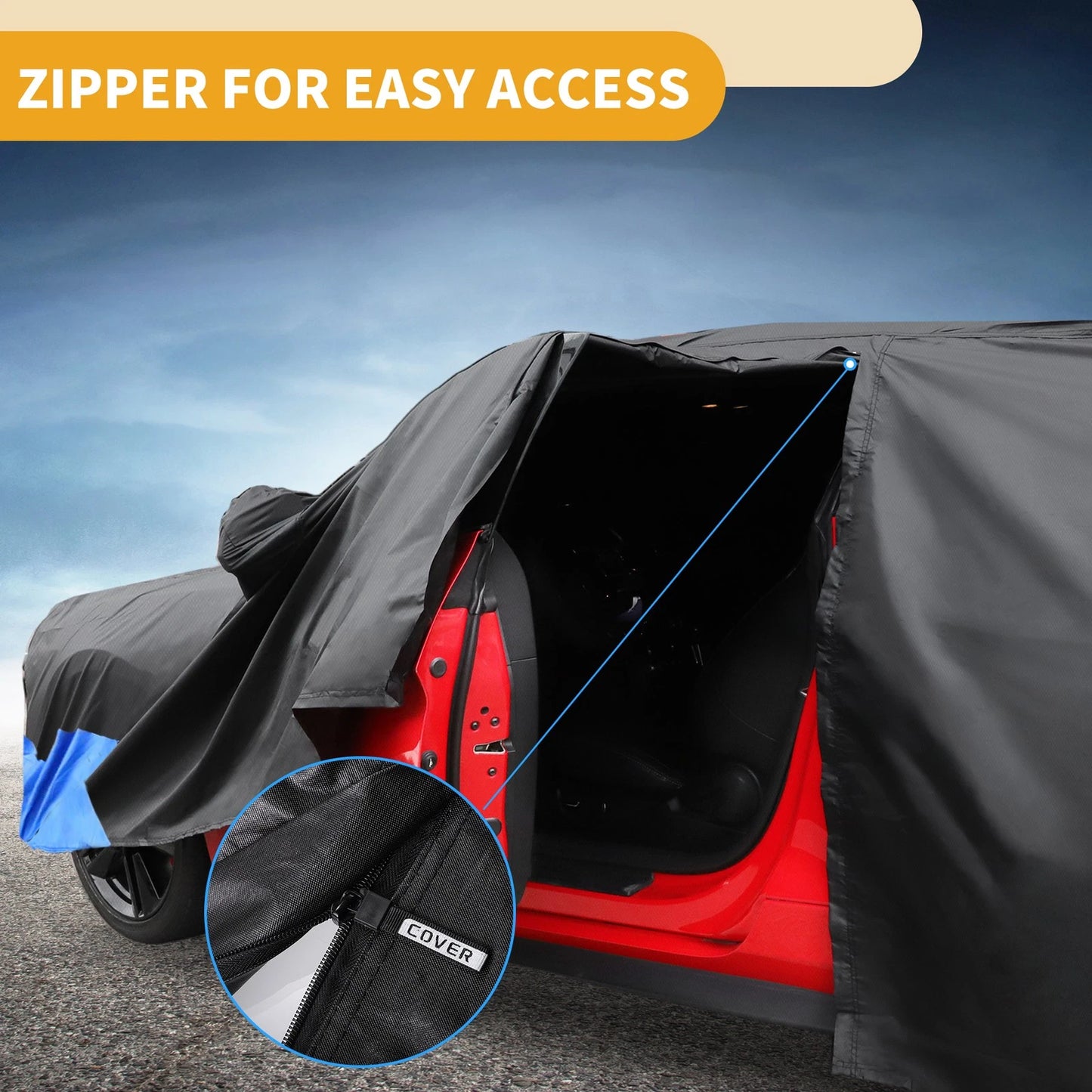 Waterproof Car Cover for Toyota Highlander (2014-2023) - Oxford Cloth Black