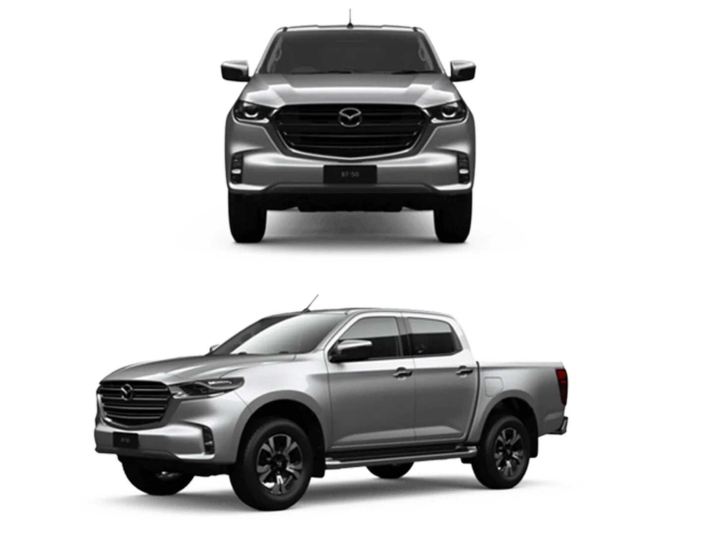 Front Matte Black Fender Flares for MAZDA BT-50 TF (2021-2022)