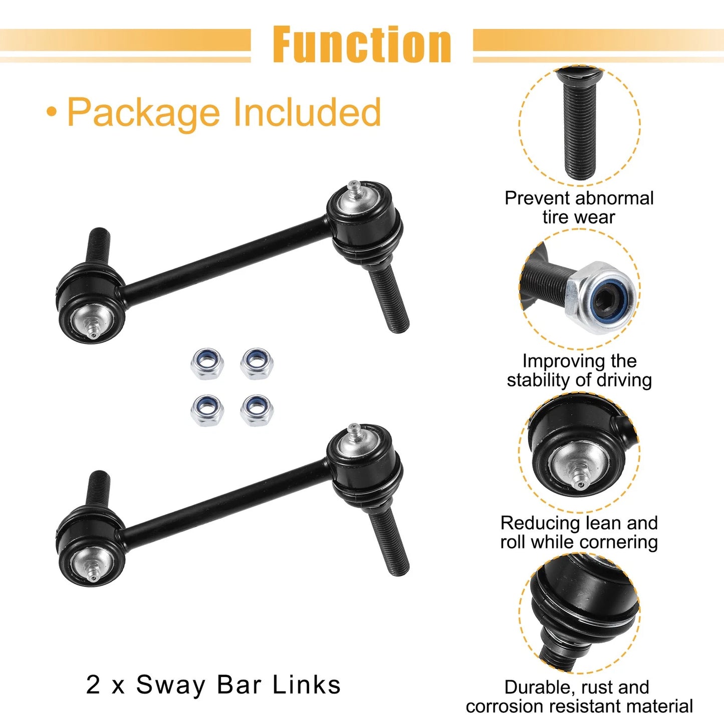 Front Sway Bar Links for Toyota Tacoma (2005-2019)