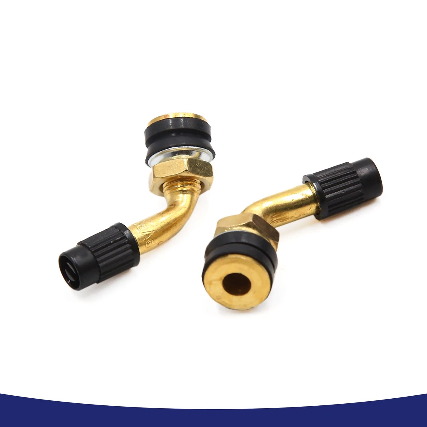 3 x Brass Angled Tubeless Tyre Tire Valve Stem for Motorcycle