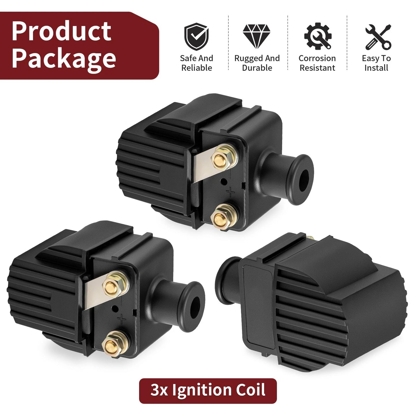 3 x Ignition Coil for Mercury & Mariner (1999–2006)