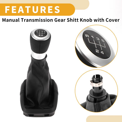 5 Speed Gear Shifter Knob & Cover for Ford Galaxy (2005-2006)