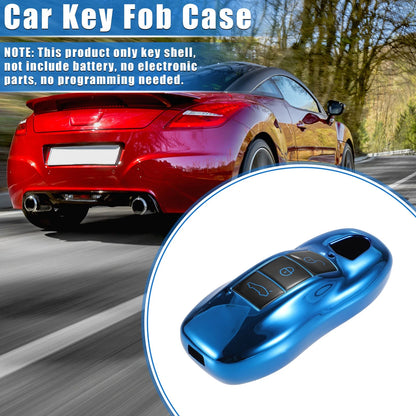 3 Button Car Remote Key Fob Cover Shell for Porsche Macan Blue (14-22)