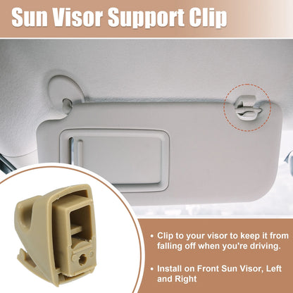 Beige Plastic Sun Visor Clip Retainer for Chevrolet Cruze