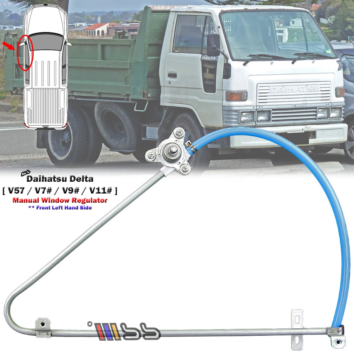 Front Left Manual Window Regulator for Daihatsu Delta V57 V75 V76 V78 (1985-1995)