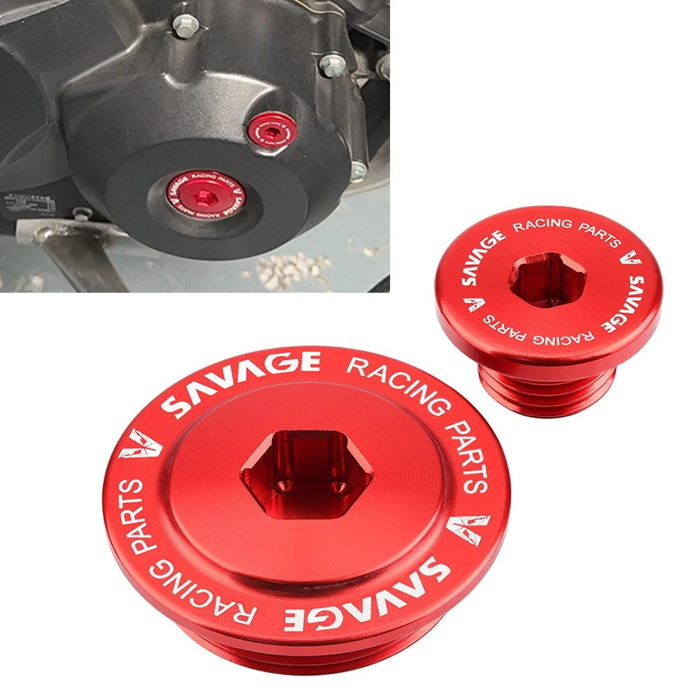 Red Crankcase Cover Screw Plug Alternator Cap for HONDA XR250L (1991-1996)