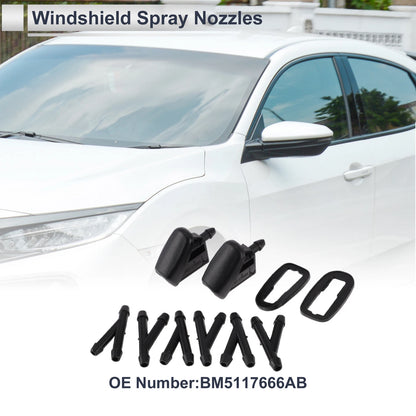 Windshield Washer Nozzle & 6 x Hose Connectors for Ford (2015-2023)