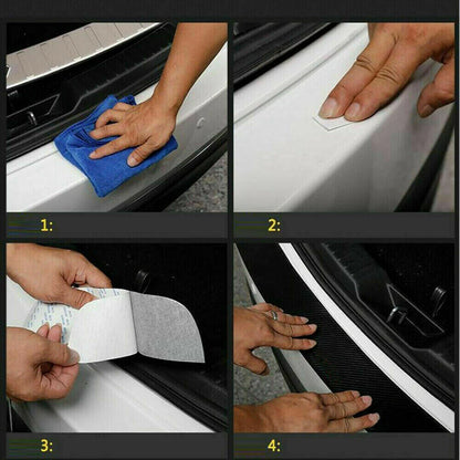 PU Leather Rear Bumper Sill Protector Plate Cover for Honda Civic (2013–2022)