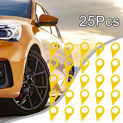 25 x 19mm Yellow Wheel Nut Indicators for Truck Safety