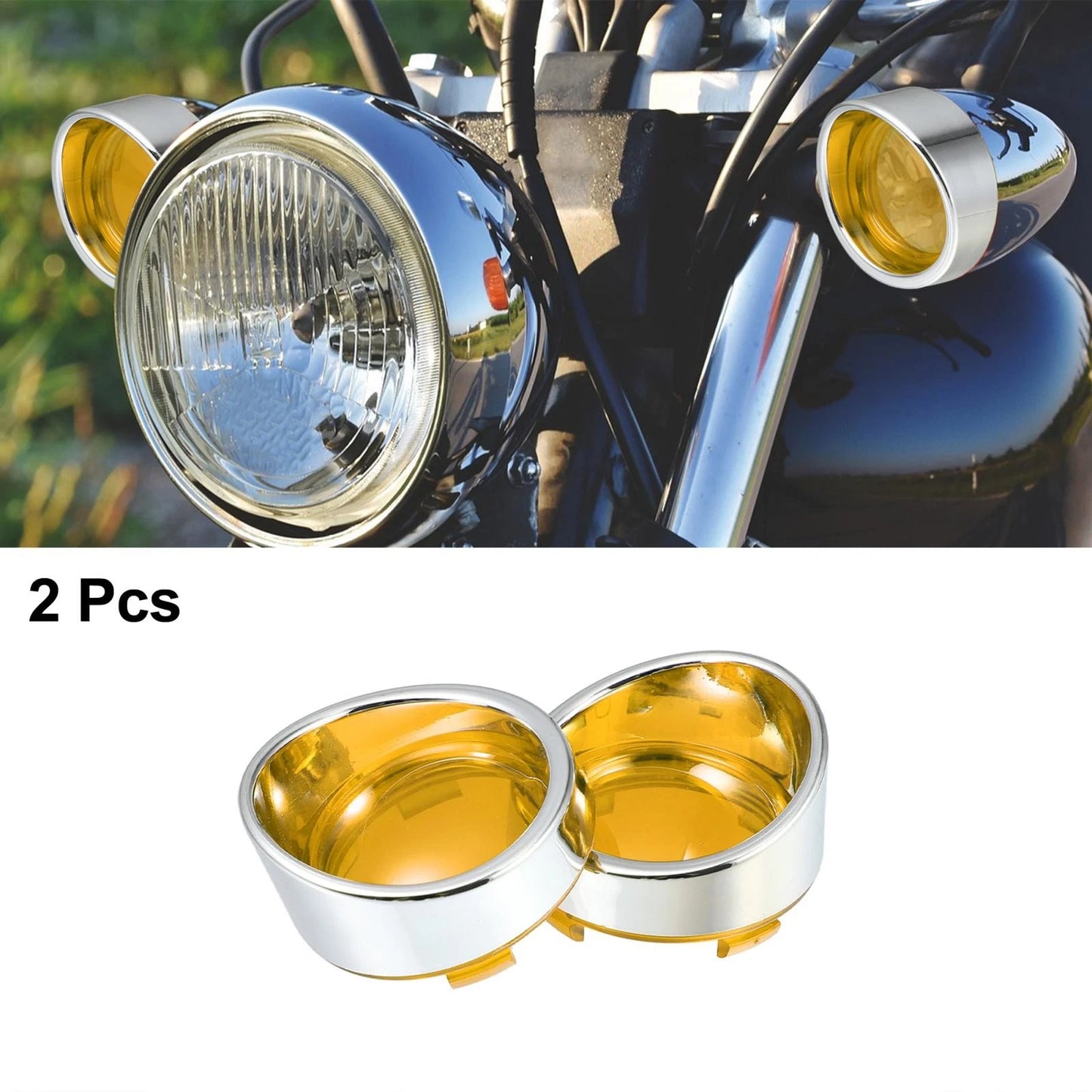 2pcs Turn Signal Light Covers for Harley Dyna Yellow