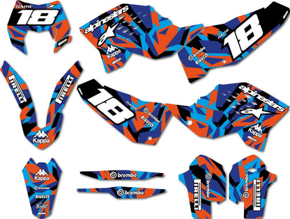 KTM EXC Graphics Kit MIAMI Style Sticker (2008-2011)