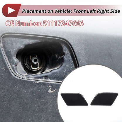 Washer Nozzle Cover Cap for BMW X1 (2013-2023) - Front Left & Right, Unpainted