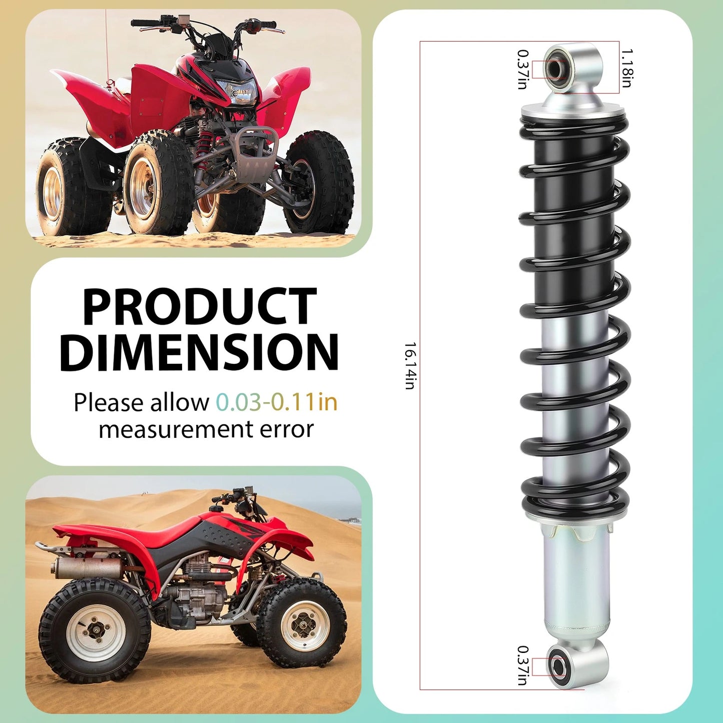 Rear Shock Absorber 2 x for HONDA TRX250EX Sportrax 250 (2001–2008)