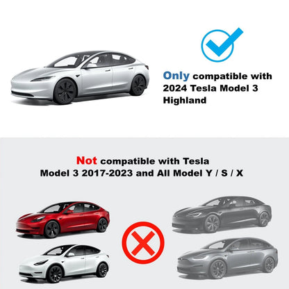 2 x Front & Rear Glass Screen Protector for Tesla Model 3 Highland (2024–2024)