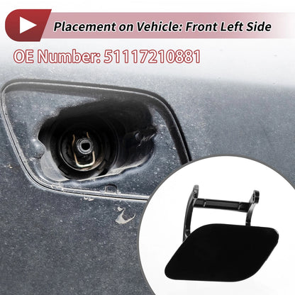 Front Left Washer Nozzle Cover for BMW 740i (2011-2015) - Black Cap