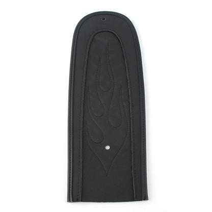 Black Flame Stitch Leather Rear Fender Bib for Harley Dyna (2006-2017)