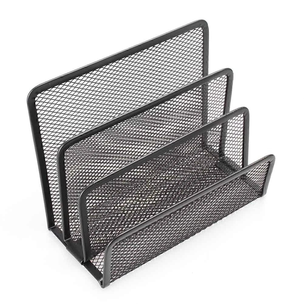 Mesh Letter Paper File Storage Rack for Desktop Office Organizer