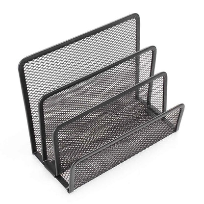 Mesh Letter Paper File Storage Rack for Desktop Office Organizer