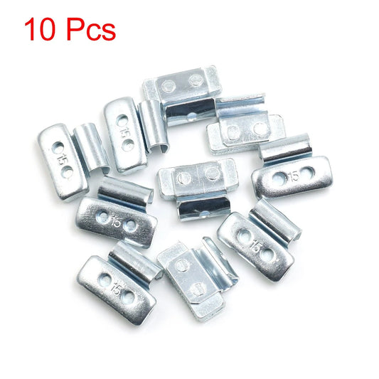 10pcs / 15g / Clip-on Metal Tyre Wheel Balance Weights for Motorcycle Car