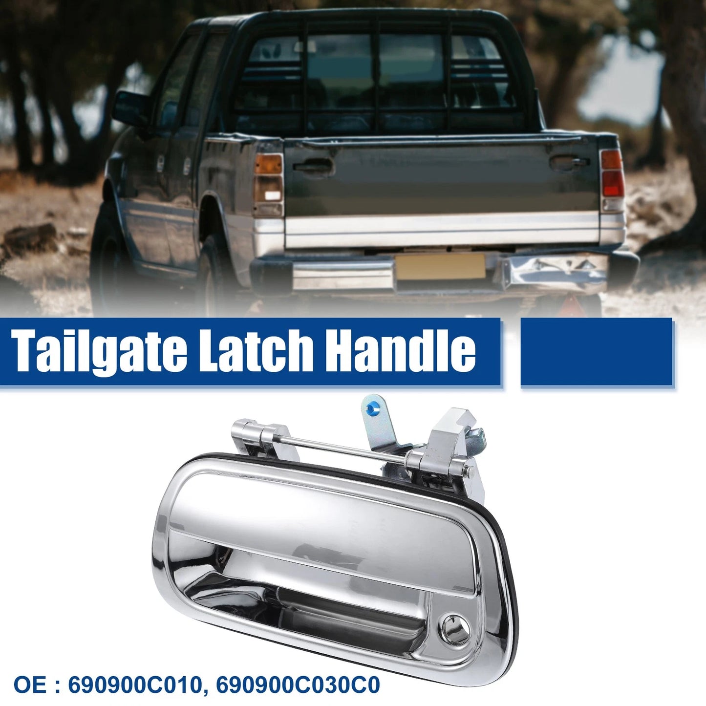 Chrome Tailgate Door Handle Rear Latch Handle for Toyota Tundra (2000-2006)