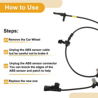 ABS Wheel Speed Sensor for Chevrolet Malibu Rear