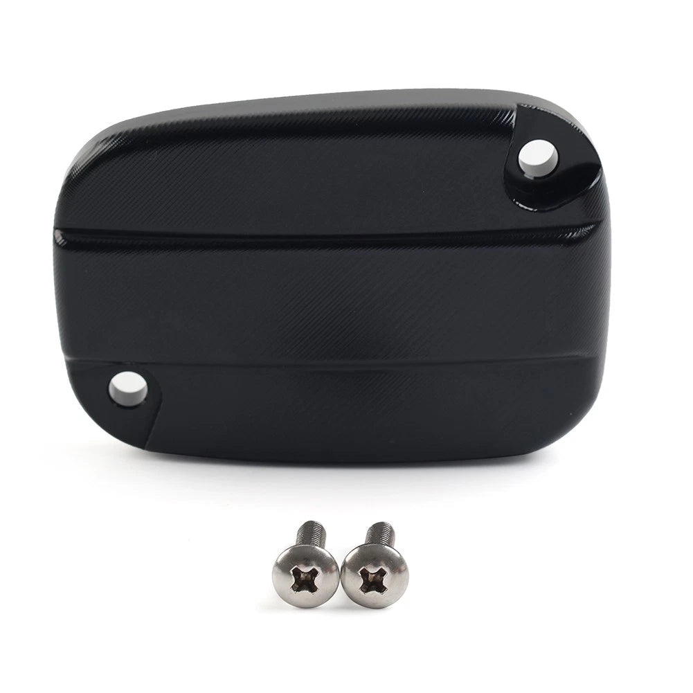 Black Brake Cylinder Reservoir Cover Cap for Harley Touring Road King Road Glide (2009-2023)