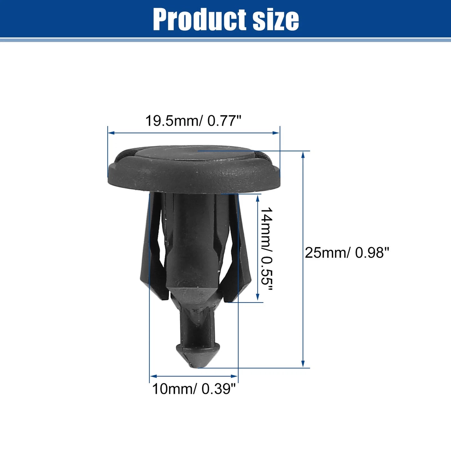 80 Pcs Car Bumper Retainers Clips for Honda (No. 91503SZ3003)