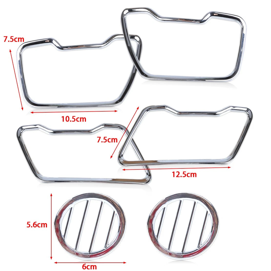 6 x Ventilation Grille Cover Chrome Frame Trim for Kia Sportage (2010-2016)