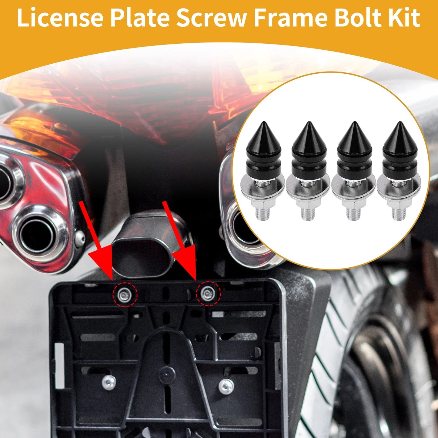 License Plate Screws Cover / 45mm 4 Pcs / Universal Motorcycle
