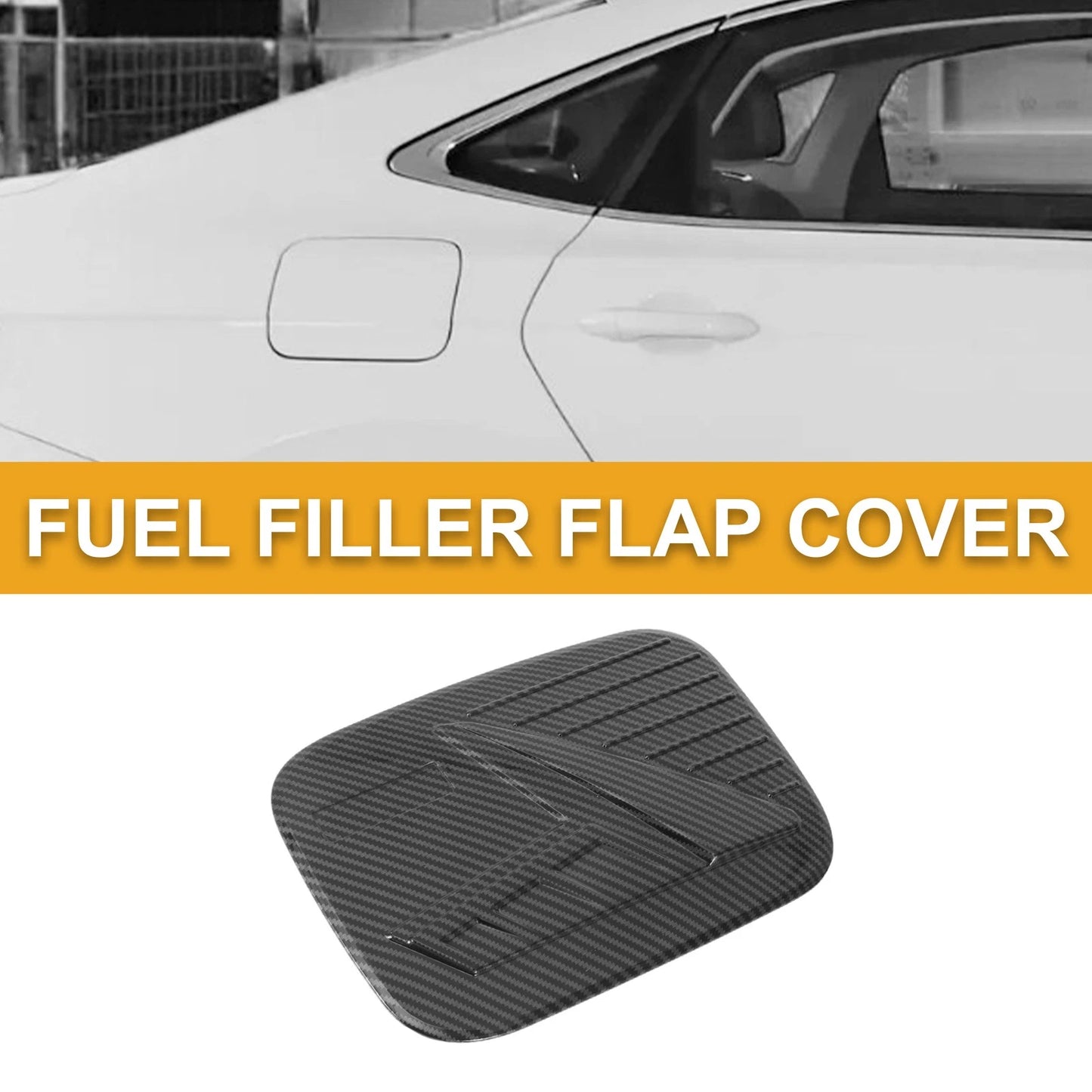 Fuel Tank Door Cap Cover for Honda CRV (2023-2025) Carbon Fiber Black