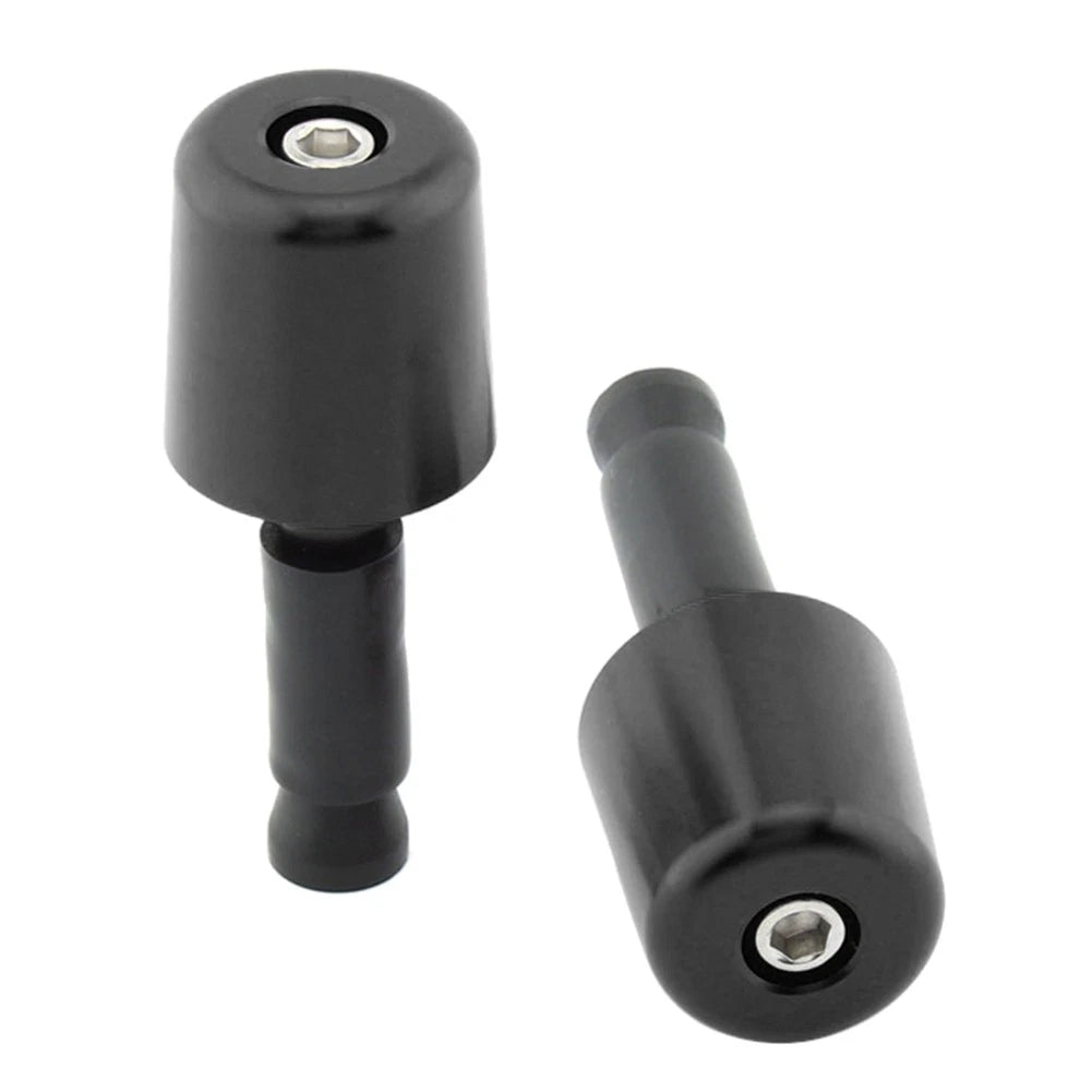 1.5" Black Handlebar Grips & End Caps for Universal Motorcycle