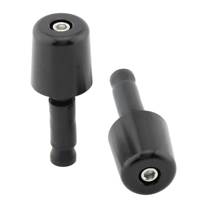 1.5" Black Handlebar Grips & End Caps for Universal Motorcycle