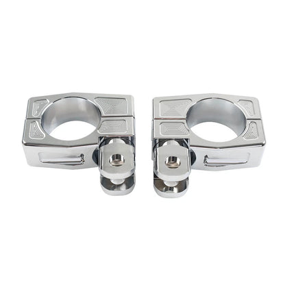 38MM Highway Crash Bar Mount Foot Peg Rest Clamp Bracket for Harley
