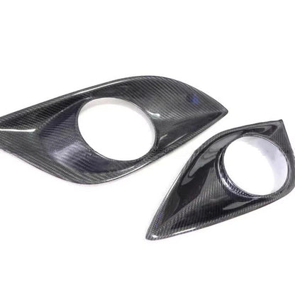 Real Carbon Fiber Front Bumper Fog Light Cover For Hyundai Veloster Turbo 12-17