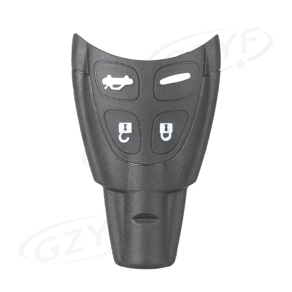4 x Key Shell Fob Cover for Saab 9-3 Sport Car (2003-2011) Black