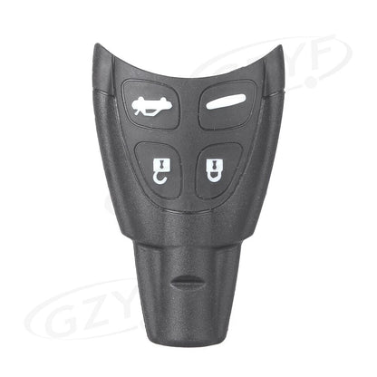 4 x Key Shell Fob Cover for Saab 9-3 Sport Car (2003-2011) Black