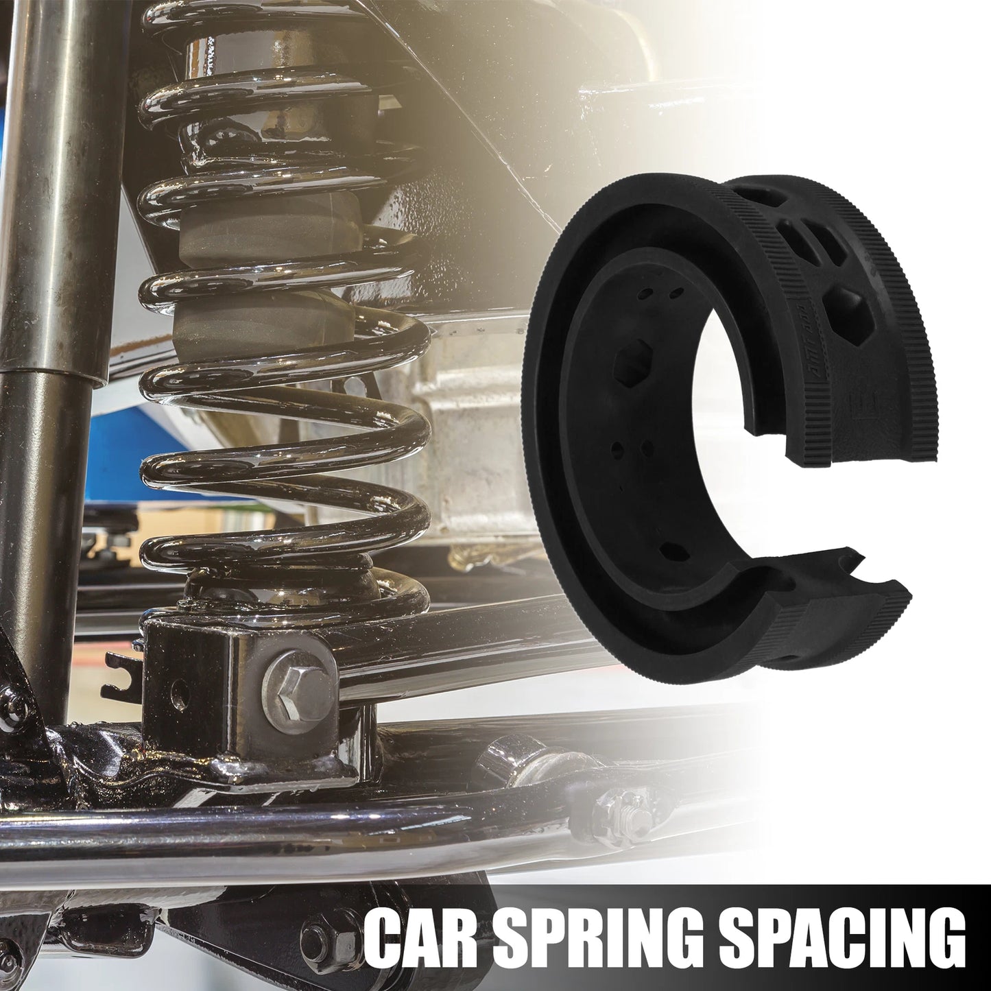 Black Universal E Type Coil Spring Rubber Buffer for Ford Chevy